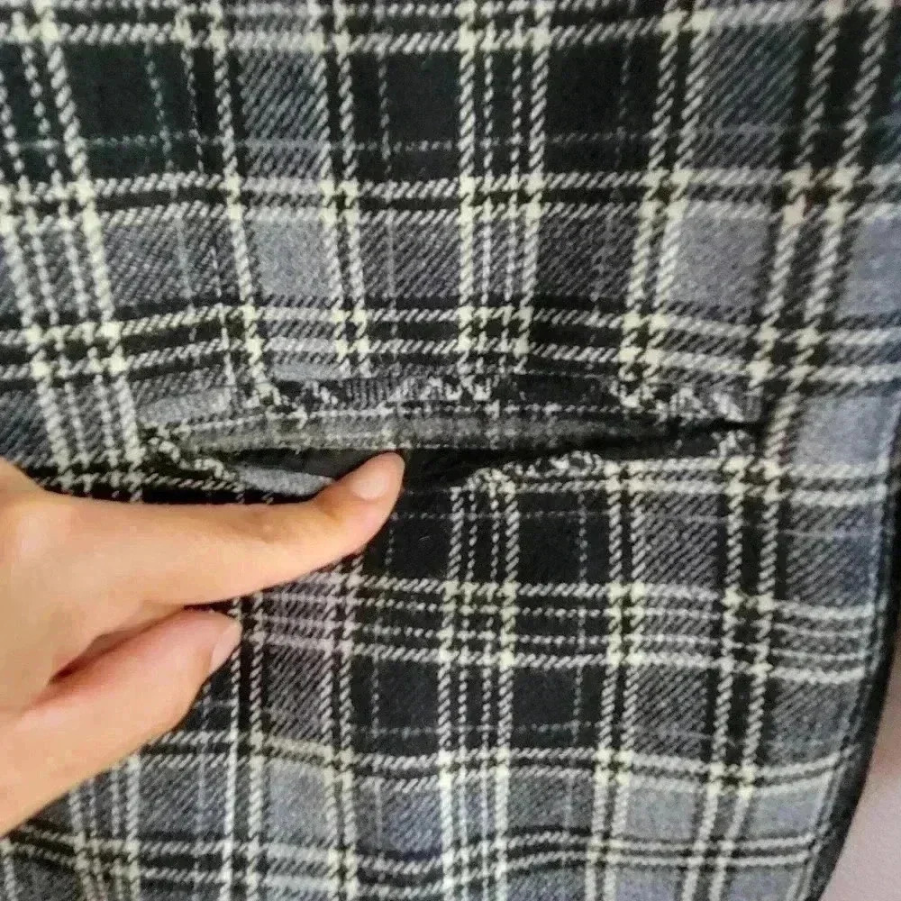 Vintage Pendleton 100% Virgin Wool Plaid Blazer Grey/Black Medium  1964-80's - Picture 7 of 8